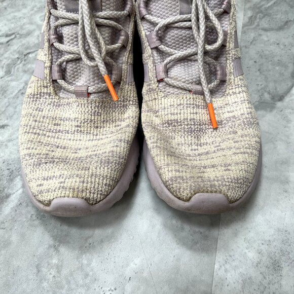 Adidas Kaptir X Womens Sz 9.5 Purple Solar Orange Creme Cloudfoam Shoes Sneakers - Picture 2 of 9